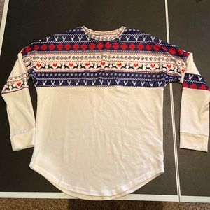 Fairisle print top. Size L